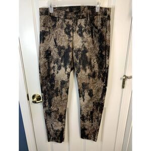 Lola & Sophie Brown and Black Rustic Paisley Motif Printed Pants Size 8